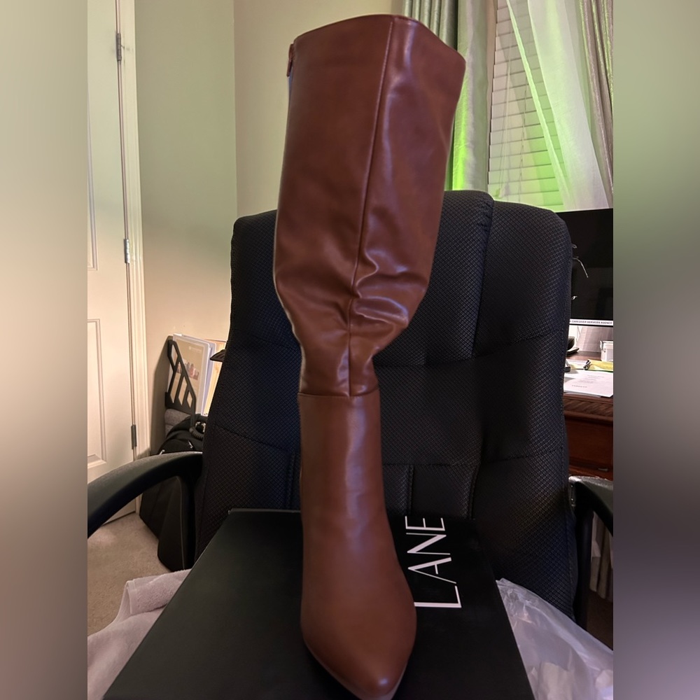 Size 10W Cognac Lane Bryant tall boot